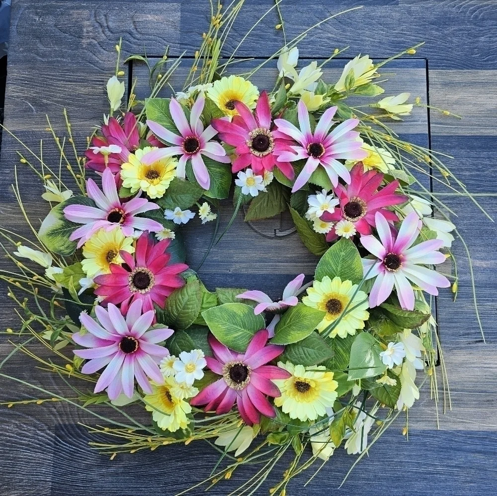 Handmade Spring Whimsical Wreath 24